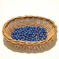 Дерев'яні намистини 8 мм (100шт в упаковці) синього кольору