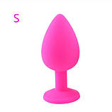 Силиконовая анальная пробка с кристалом, фото 6