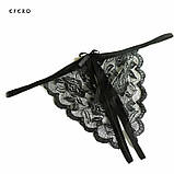 Напівпрозорі мереживні жіночі трусики, фото 3