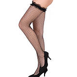 Женские чулки черного цвета сеткой, фото 4