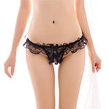 Женские трусики с оголенной промежностью  и жемчугом, фото 6