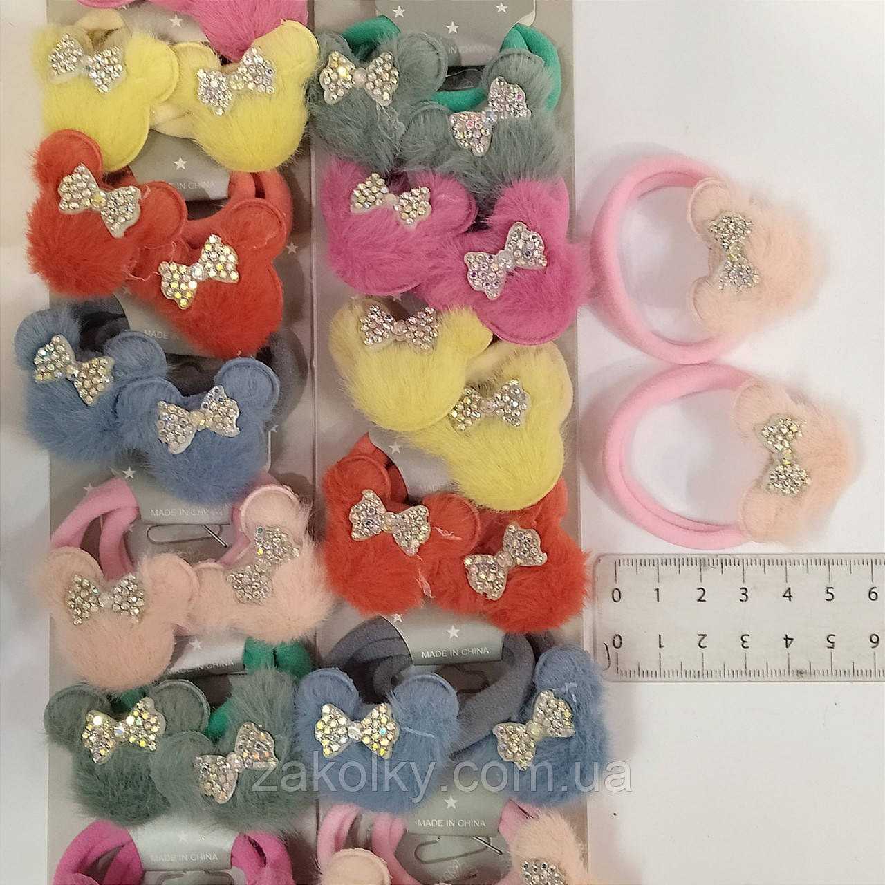 Гумки для волосся "хутрової Мікі"