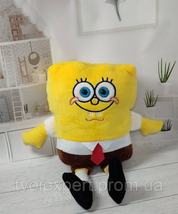 М'яка іграшка Губка Боб (Sponge Bob) Спанч Боб 27 см. (з ніжками) Квадратні штани