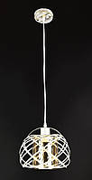 Світильник стельовий підвісний лофт на одну лампу е27 плафон скло білий