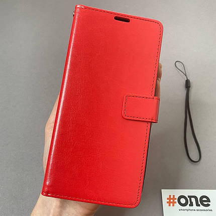 Чохол-книга для Xiaomi Redmi Note 8 Pro книжка з магнітною застібкою на телефон сяомі нот 8 про червона w2c, фото 1