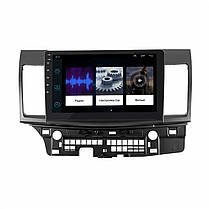 Штатна магнітола Lesko для Mitsubishi Lancer X Рестайлінг 2011-2015г. 10" 1/16Gb/ Wi-Fi Optima GPS Android, фото 3