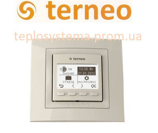 Терморегулятор для теплої підлоги TERNEO PRO (cлонова кістка), Україна, фото 2