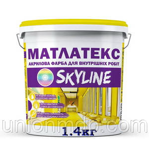 Фарба акрилова водно-дисперсійна матлатекс SkyLine, 1.4 кг