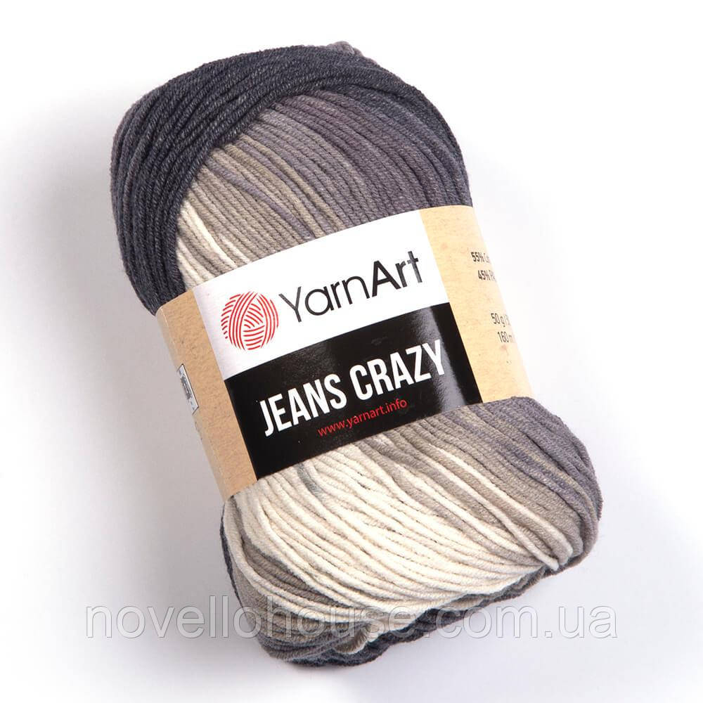 Yarnart JEANS CRAZY (Джинс Крейзі) № 8204 (Пряжа напівбавовна, нитки для в'язання)