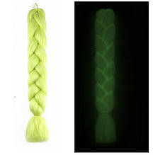 Канекалон що світиться у темряві люмінесцентне волосся флуоресцентне кольорові коси неонові для плетіння кісок YG3