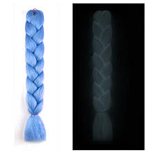 Канекалон що світиться у темряві люмінесцентне волосся флуоресцентні кольорові коси неонові для плетіння кісок YG2