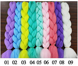 Канекалон що світиться у темряві люмінесцентне волосся флуоресцентне кольорові коси неонові для плетіння кісок YG9