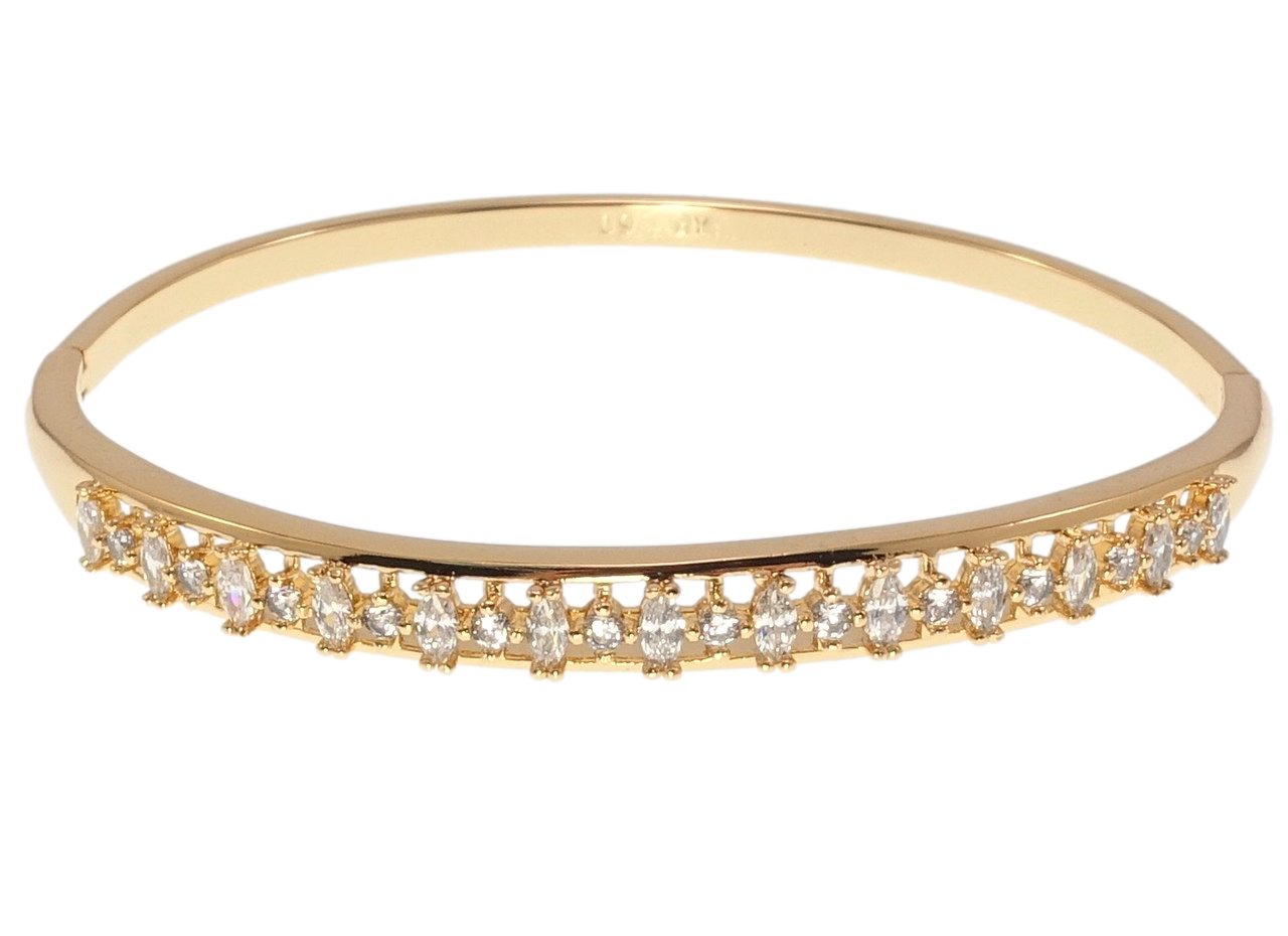 Браслет Xuping Позолота 18K "Доріжка кристалів" ø 6см