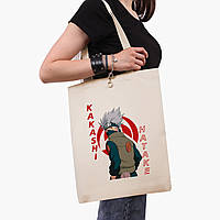 Эко сумка Хатакэ Какаши Наруто (Hatake Kakashi) (9227-2820-BG) бежевая классик саржа