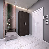 Шаф для одягу і речей MebelProff P-7,шкаф розпашиної з полками і штангій в спальню, вітальню, приходжу Венге