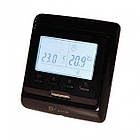 Кнопковий програмований терморегулятор теплої підлоги Castle М6.716 з дисплеєм Чорний, фото 3