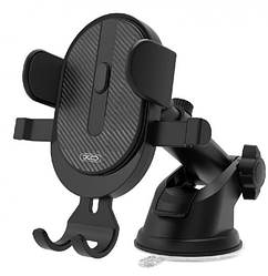Автомобільний тримач для телефона з затиском на панель / лобове скло / повітряпровід XO C60 Чорний
