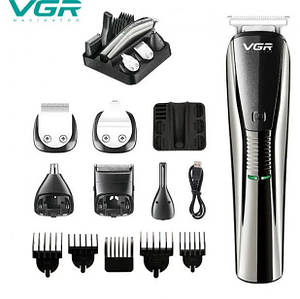 Набір для стриження, Машинка Тример для стриження волосся VGR V-029 11 в 1, Бездротова акумуляторна машинка