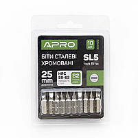 Біта SL5*25мм хром, 10шт/уп APRO, фото 2