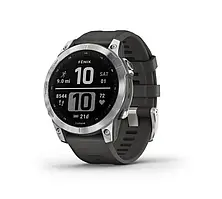 Смарт-годинник Garmin Fenix 7 Silver with Graphite Band (010-02540-00/01)