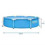 Басейн Intex 28205 Ø 244 х 51 см каркасний, фото 3