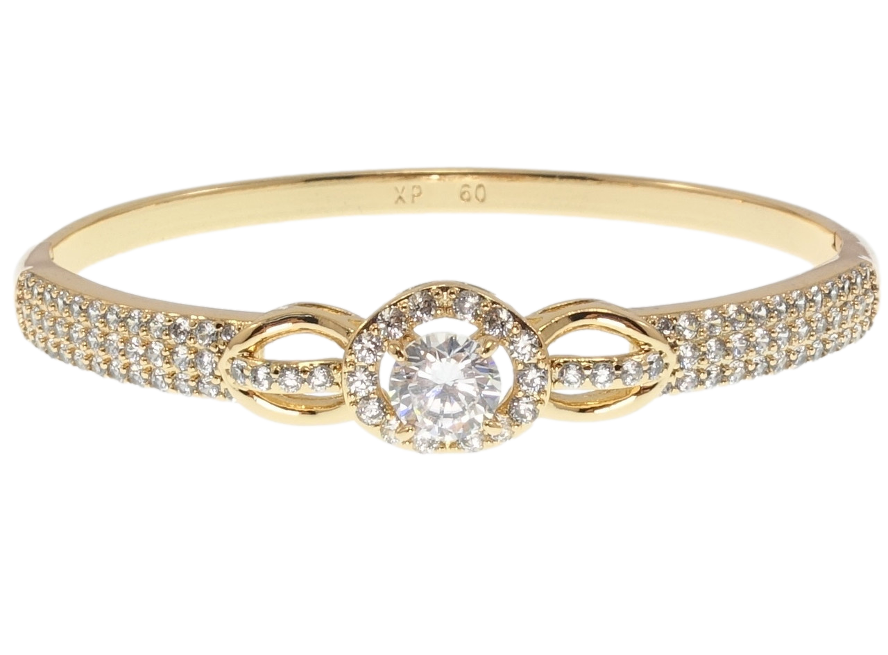 Браслет Xuping Позолота 18K "Кристальна чарівність" ø 6см
