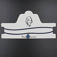 Чокер на шею бархатный синего цвета с подвеской "Капелька"