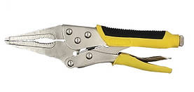 Кліщі затискні MASTERTOOL універсальні прямі подовжені 220 мм 07-0902