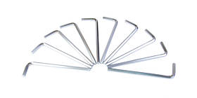 Ключ шестигранний MASTERTOOL CrV 6.0 мм 32-134 мм 10 шт 75-0006