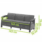 Набір меблів зі штучного ротанга Corfu Patio Три кольори, фото 3