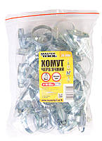 Хомут черв'ячний оцинкований MASTERTOOL German type 9.0 мм Ø18-32 мм 50 шт 20-1980, фото 4