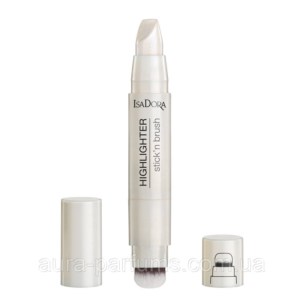 Кремовий хайлайтер-стік з пензликом IsaDora Stick'n Brush Highlighter