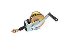 Барабанна лебідка MASTERTOOL 454 кг ремінь 8 м 86-8245