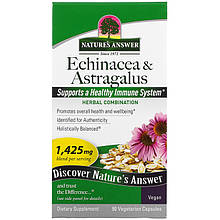 Ехінацея й астрагал Nature's Answer "Echinacea&Astragalus" 1425 мг (90 капсул)