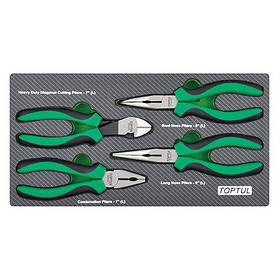 Набір пасатижів 4ед. (в ложементі) TOPTUL GEA0407