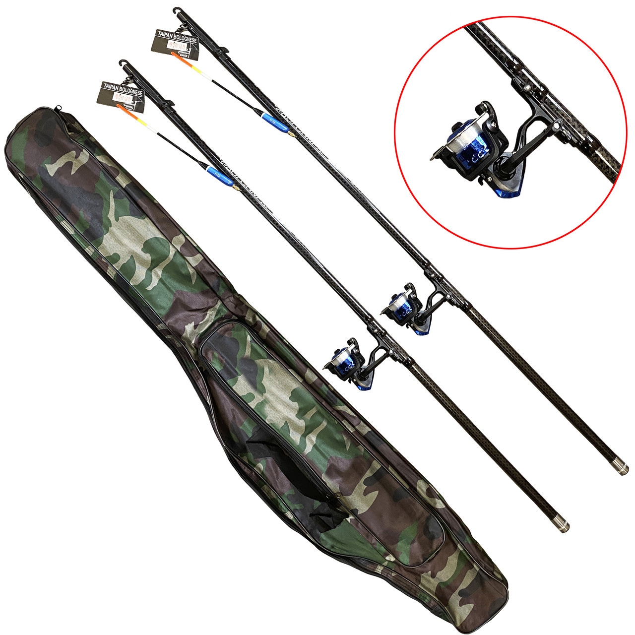 Вудка на карася карбонова 2шт х 4 м. набір "Еліт" + чохол