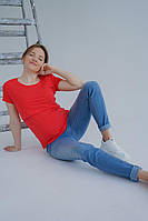 Блакитні джинси для вагітних з комфортною бандажної резиночкою під животик, 4069461-11-ГВ1