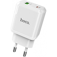Сетевое зарядное устройство с быстрой зарядкой HOCO Favor N5 |1USB/1Type-C, 3.0A, QC/PD| Белый