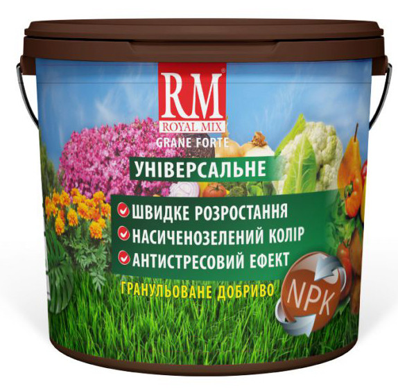 Добриво універсальне Royal Mix Grane Forte відро 3кг, гранульоване