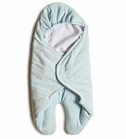 Конверт - обнимашка для новорожденных велюр, light blue, светло голубой