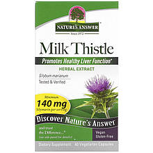 Екстракт розторопші Nature's Answer "Milk Thistle" 80% концентрат для захисту печінки (60 капсул)