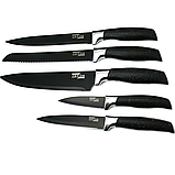 Набір ножів ZP-045 10 предметів + дошка Чорний, фото 3