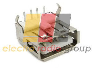 Гніздо usb тип A (90*), монтажне