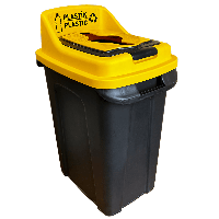 Бак для сортування сміття Planet Re-Cycler 50 л чорний — жовтий (пластик)
