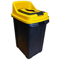Бак для сортування сміття Planet Re-Cycler 70 л чорний — жовтий (пластик)