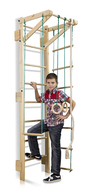 Дитячий спортивний куточок Teenager Sport 2-220 натуральне дерево, покриття Лак (ТМ SportBaby)