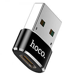 Перехідник USB-USB Type-C HOCO UA6, чорний