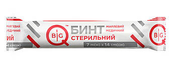 Бинт марлевий медичний стерильний BigQ 7м х 14см, тип 17, 44126
