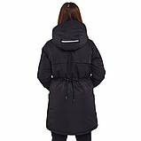 Дитяча демісезонна куртка на мембрані для дівчинки чорна розміри 146-170 Traveler, фото 2