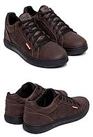 Мужские кожаные кроссовки Lv Brown, Мужские повседневные кожаные туфли, кеды Коричневые. Мужская обувь